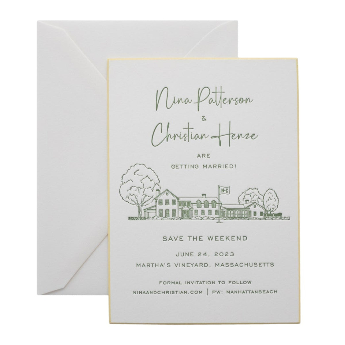 Nina Custom Sketch Save the Date