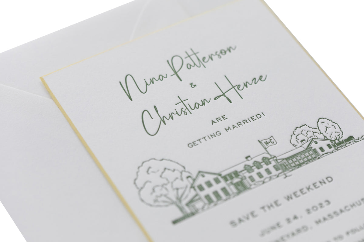 Nina Custom Sketch Save the Date