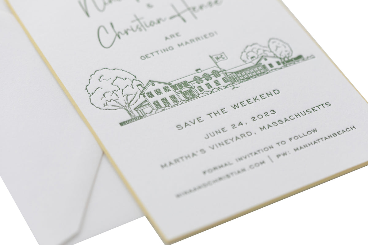 Nina Custom Sketch Save the Date