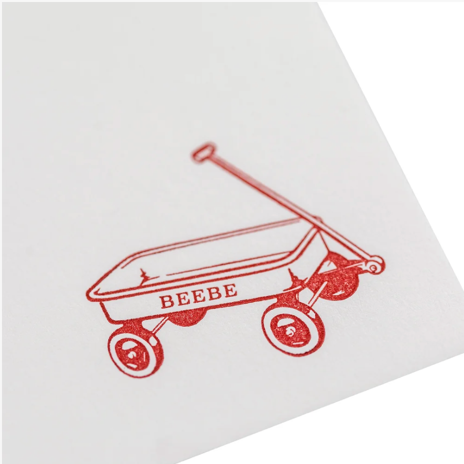 Red Wagon Baby Stationery