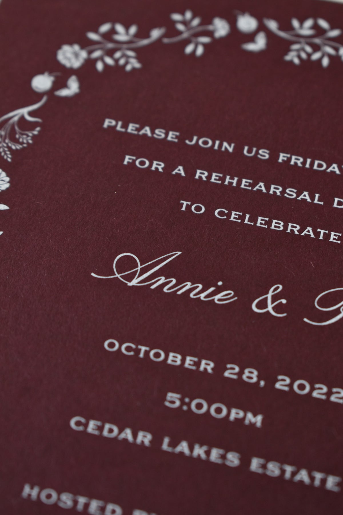 Annie Dinner Invitation