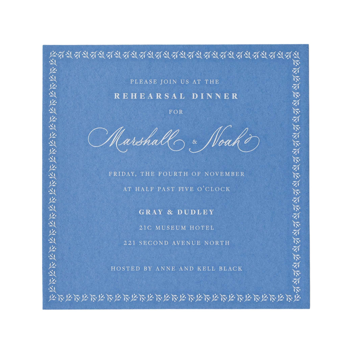 Black Dinner Invitation