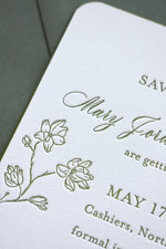Burns Spot Calligraphy Save the Date