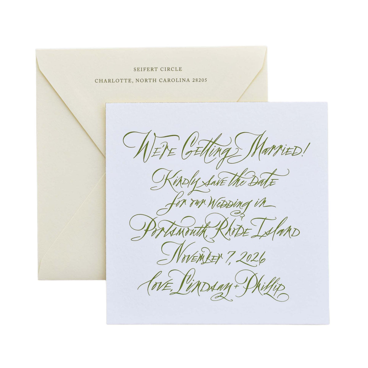 Liz Full Calligraphy Save the Date