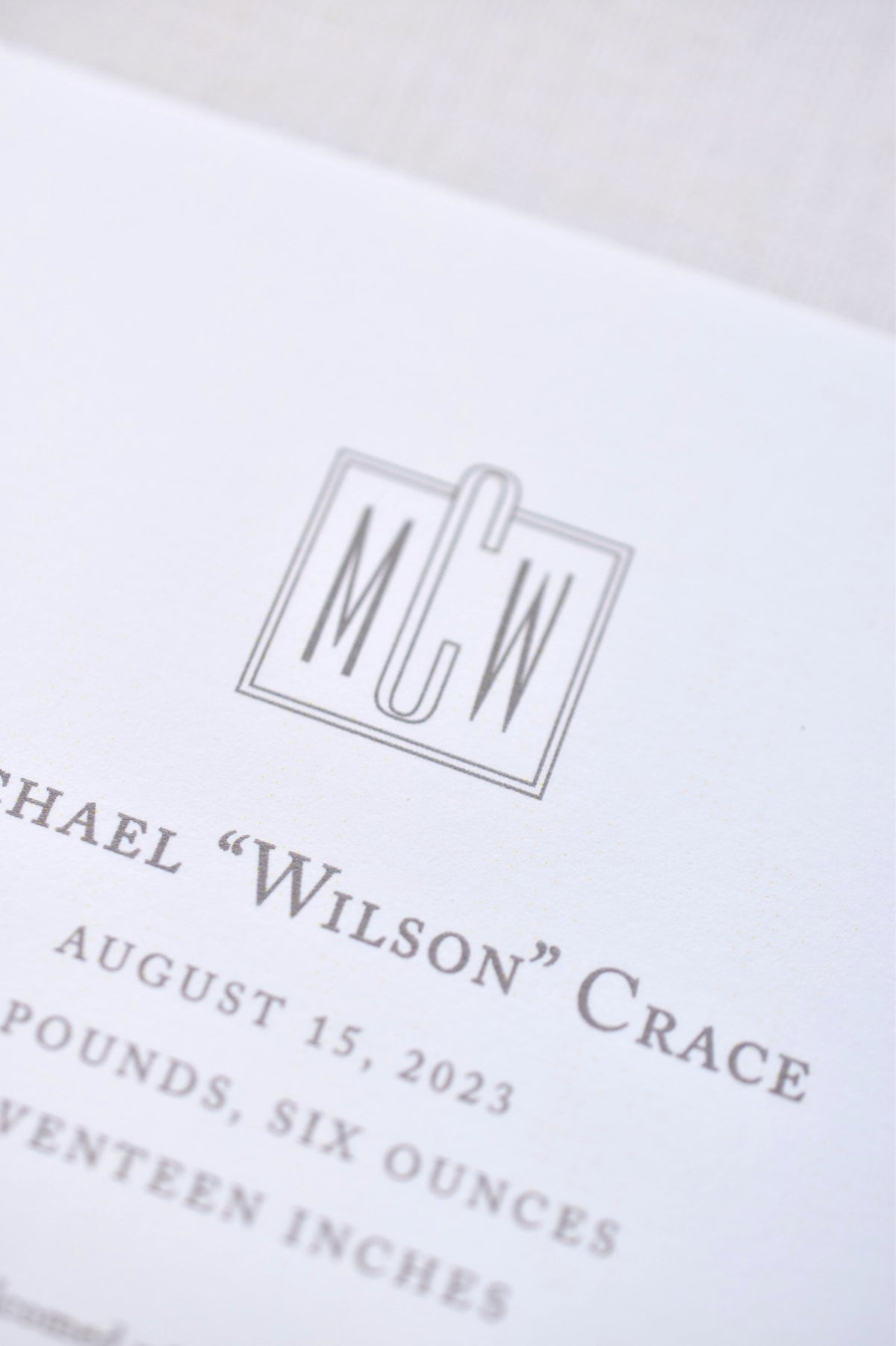 Wilson Birth Announcement