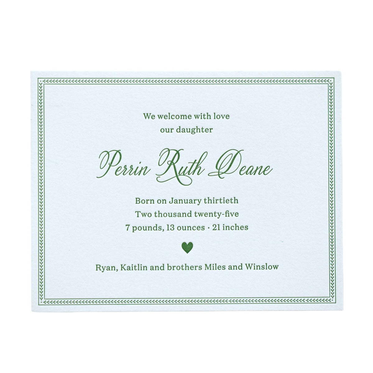 Grace Birth Announcement