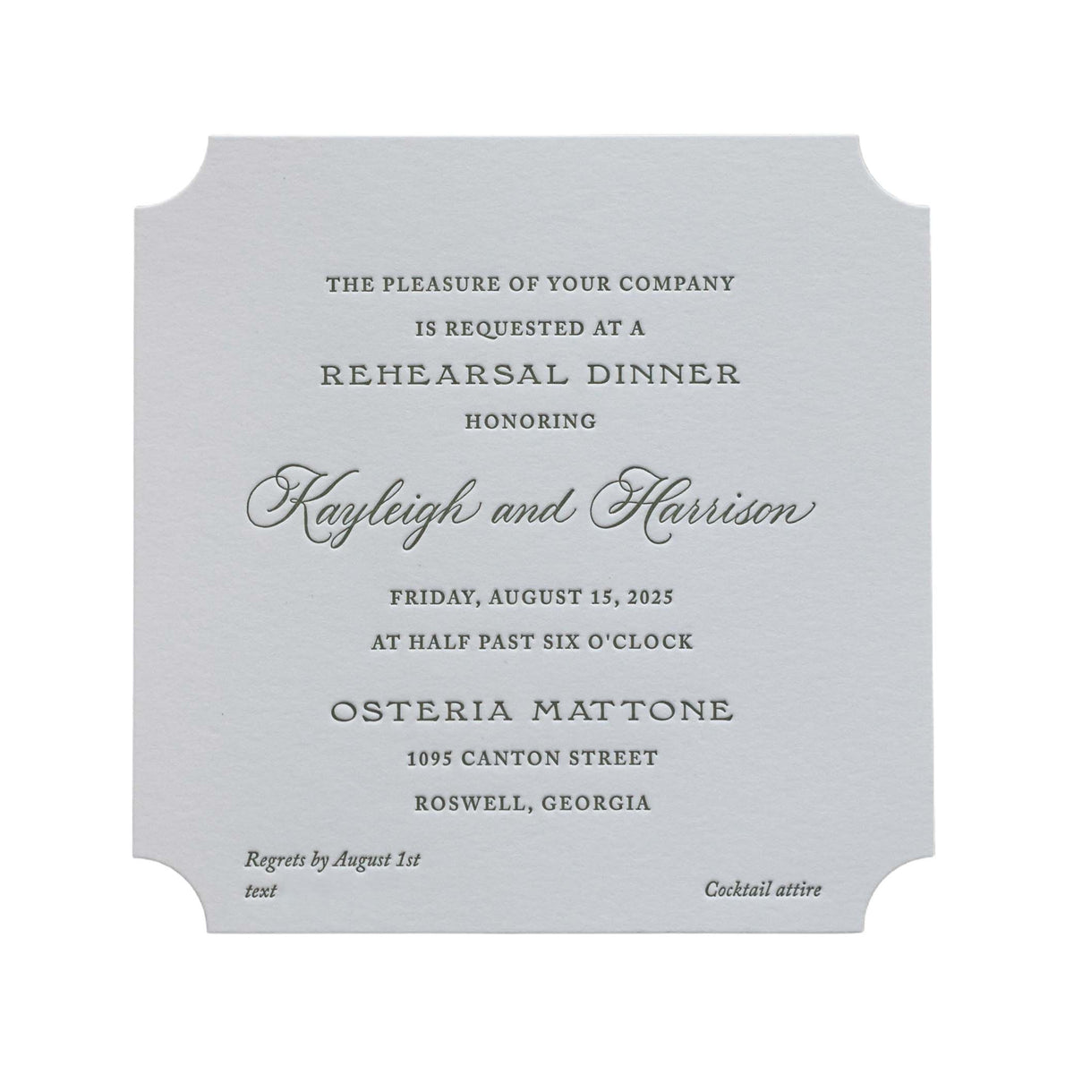 Harrison Dinner Invitation