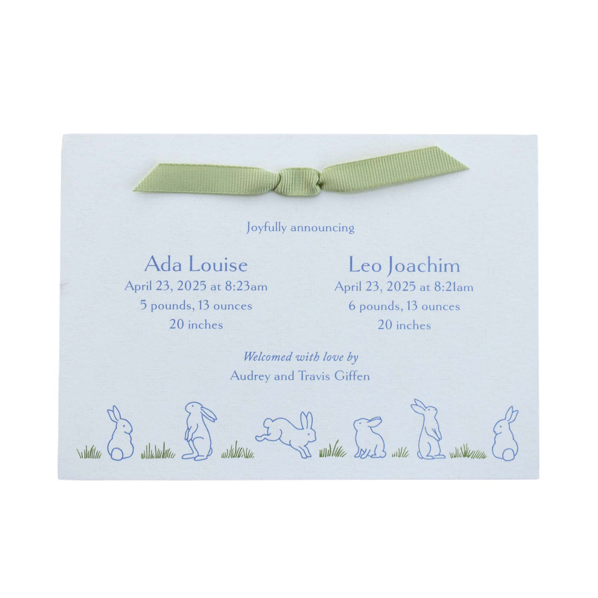 Louise Birth Announcement (Ribbon)
