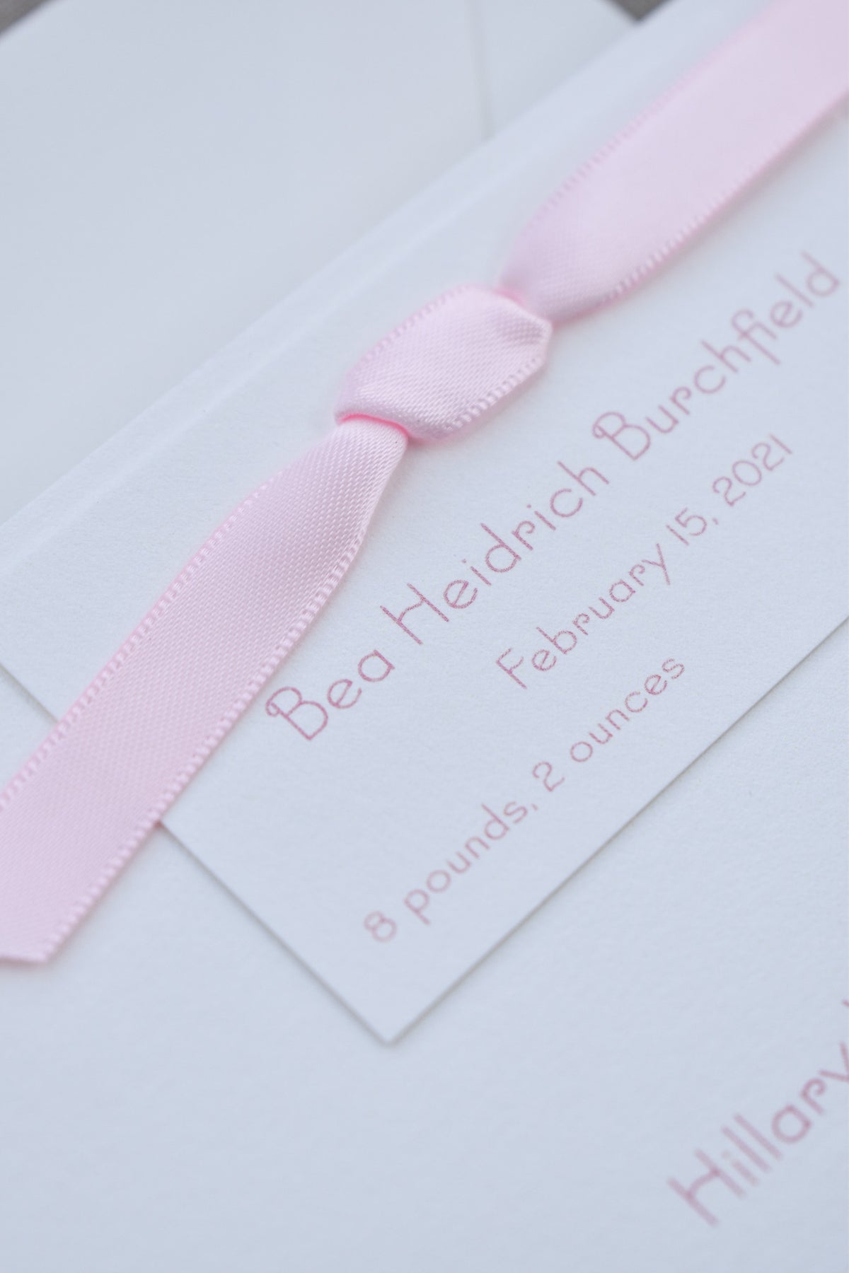Louise Birth Announcement (Ribbon)