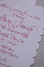 Mary Jordan Dinner Invitation (Full Calligraphy)