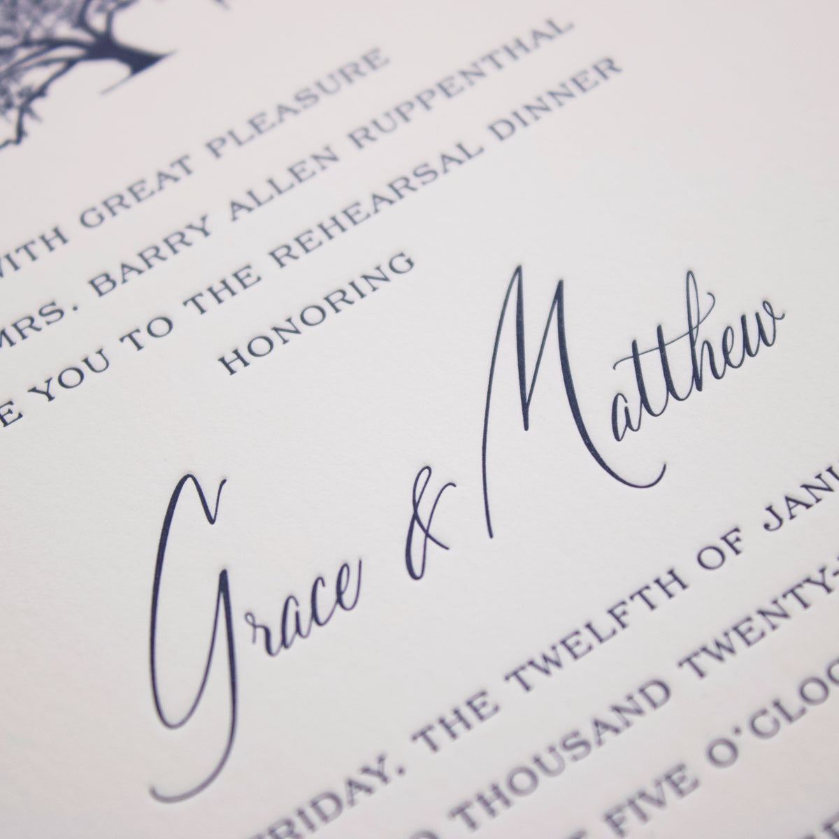 Matthew Dinner Invitation