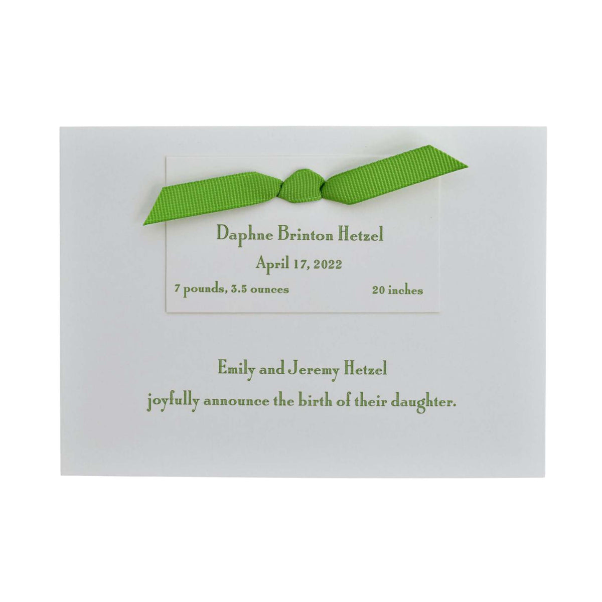 Daphne Birth Announcement (Ribbon)