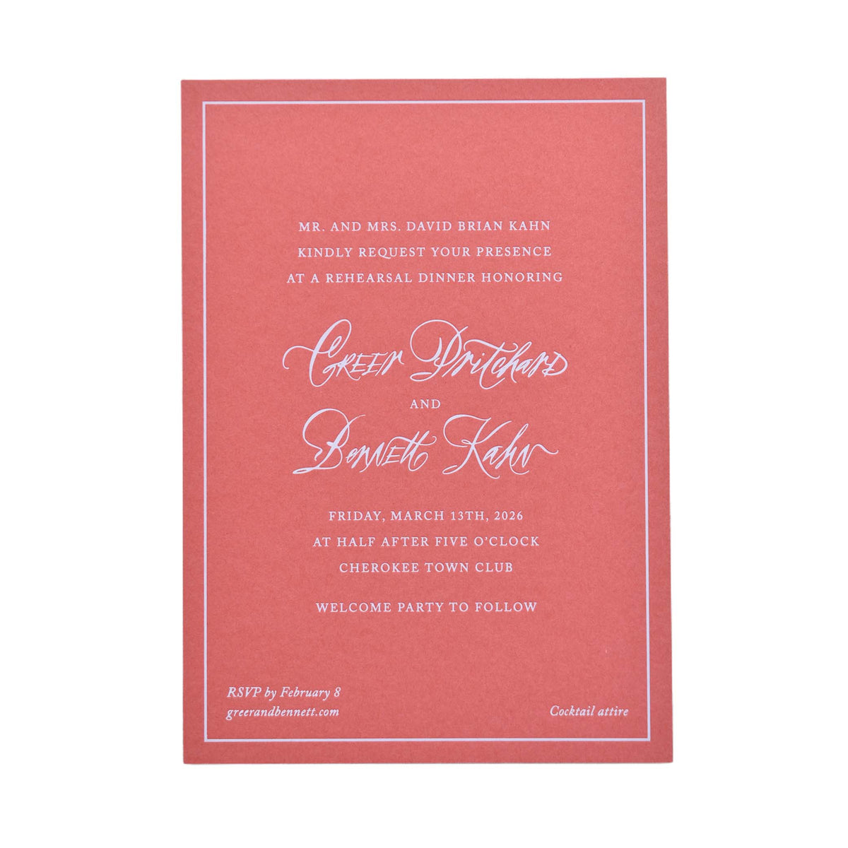 Khan Dinner Invitation