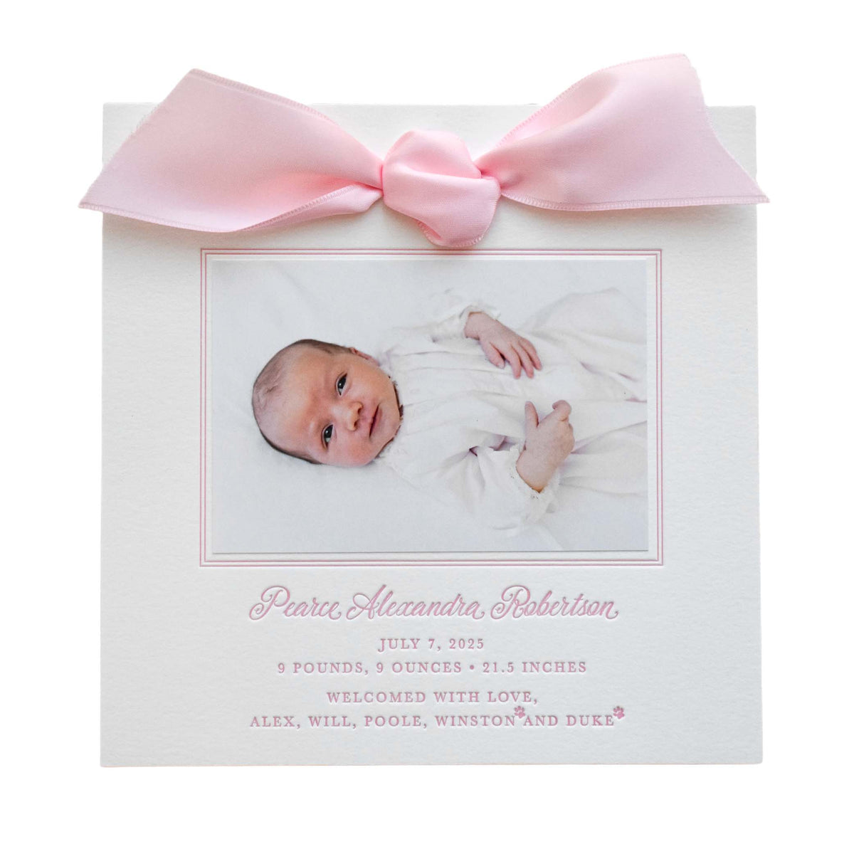 Pearce Birth Announcement (Ribbon)