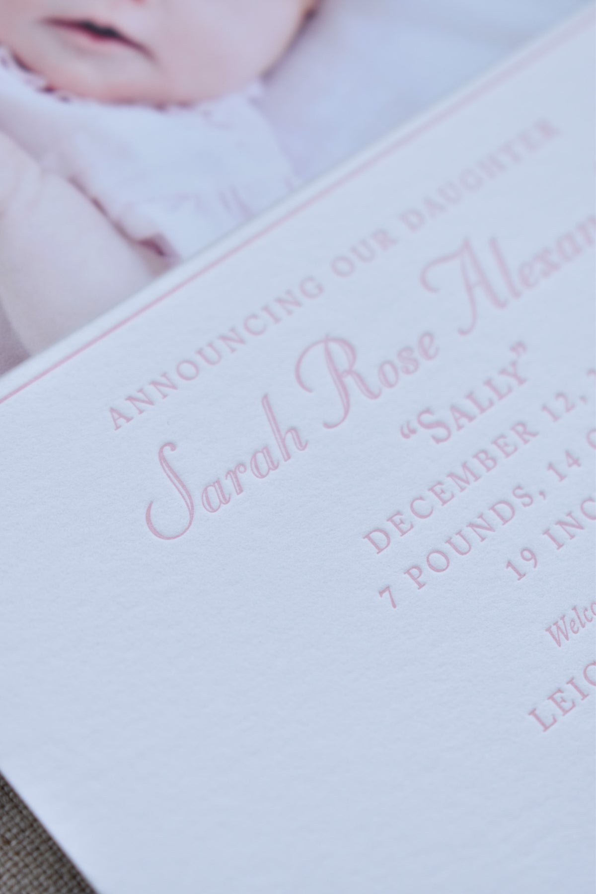 Sally Birth Announcement