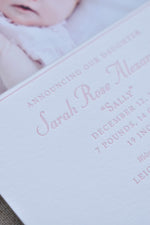 Sally Birth Announcement
