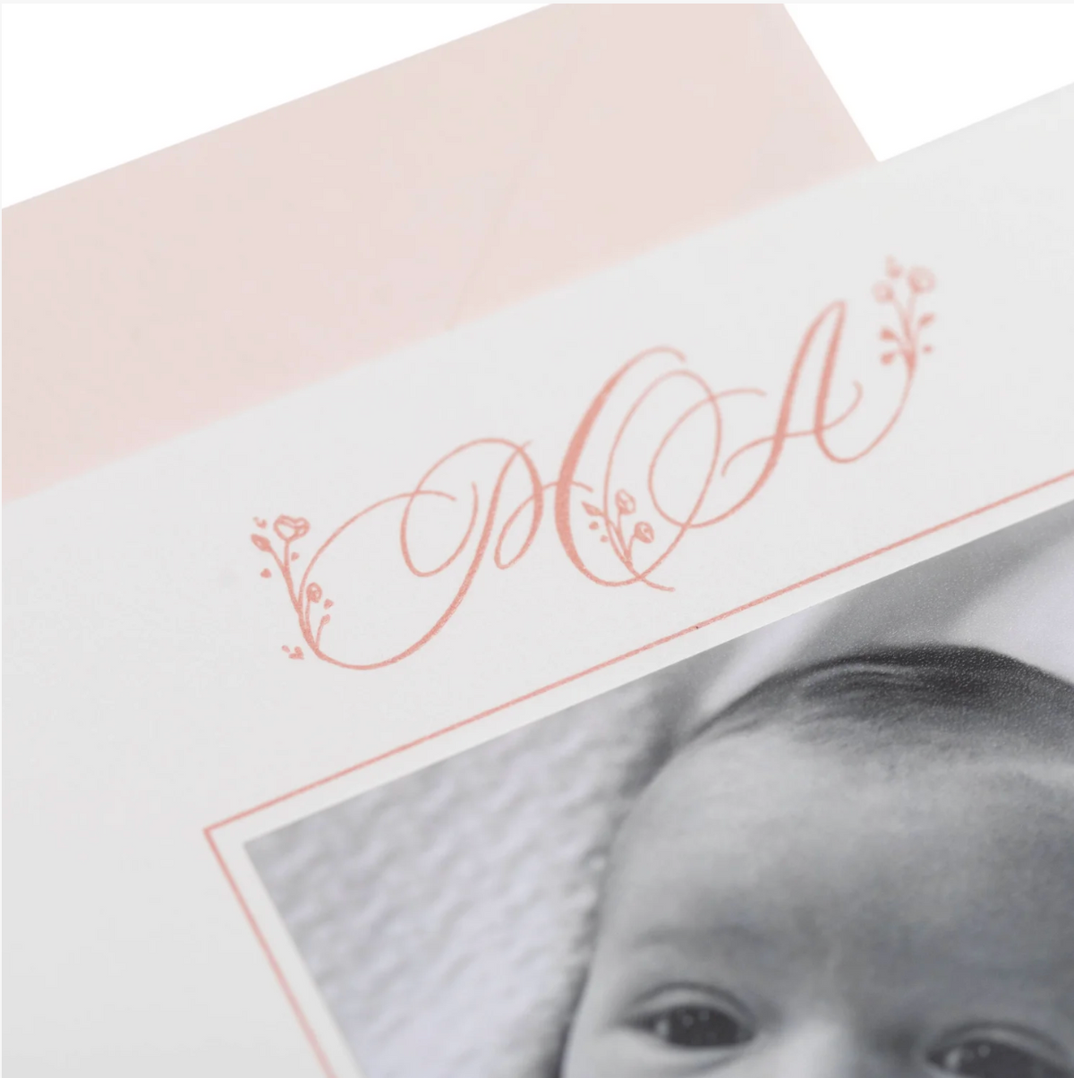 Mary Claire Birth Announcement (Custom Calligraphy Name and Monogram)