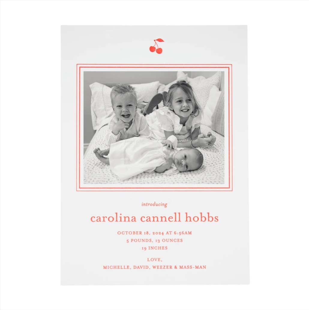 Icon Birth Announcement