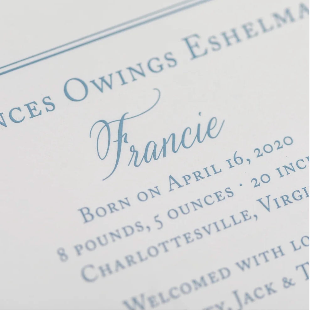 Betts Birth Announcement
