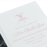 Rose Birth Announcement