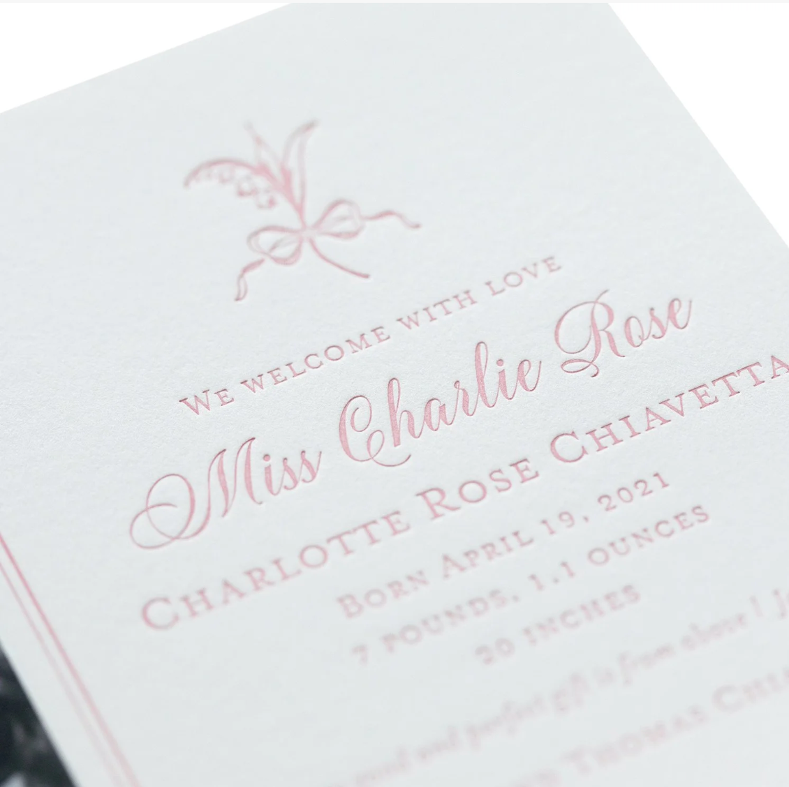 Rose Birth Announcement