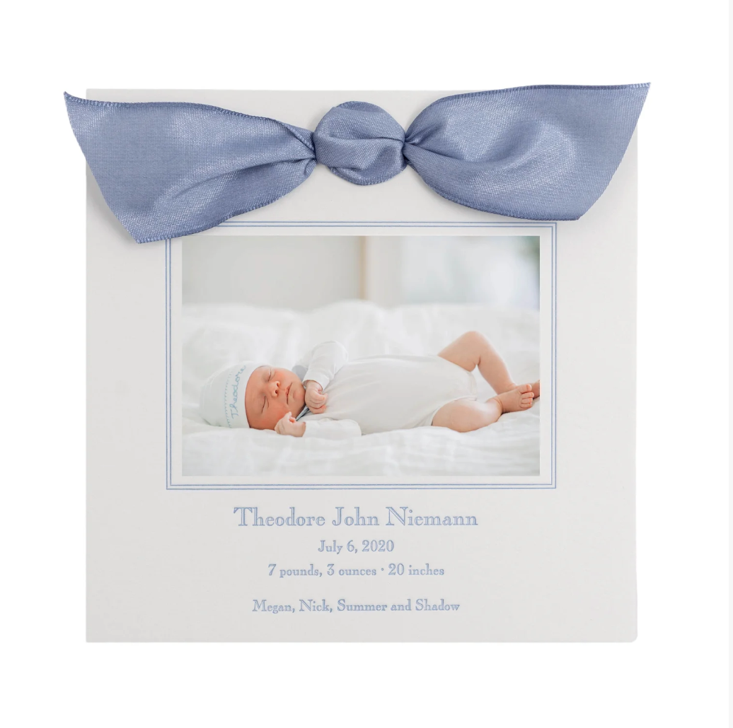 Teddy Birth Announcement (Ribbon)