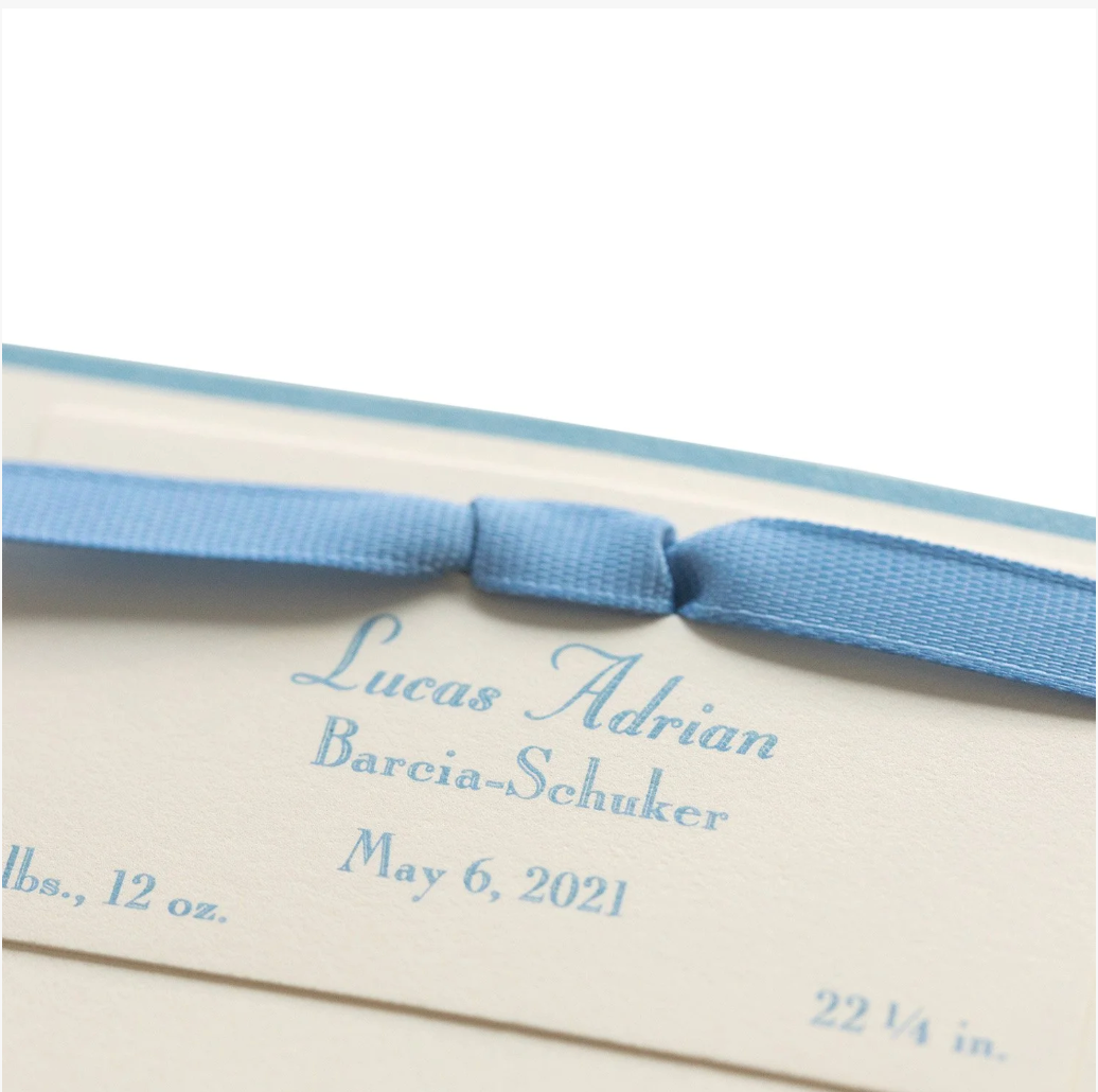 Augustine Birth Announcement (Ribbon)