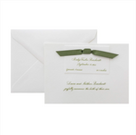 Bishop Birth Announcement (Custom Calligraphy, Ribbon)