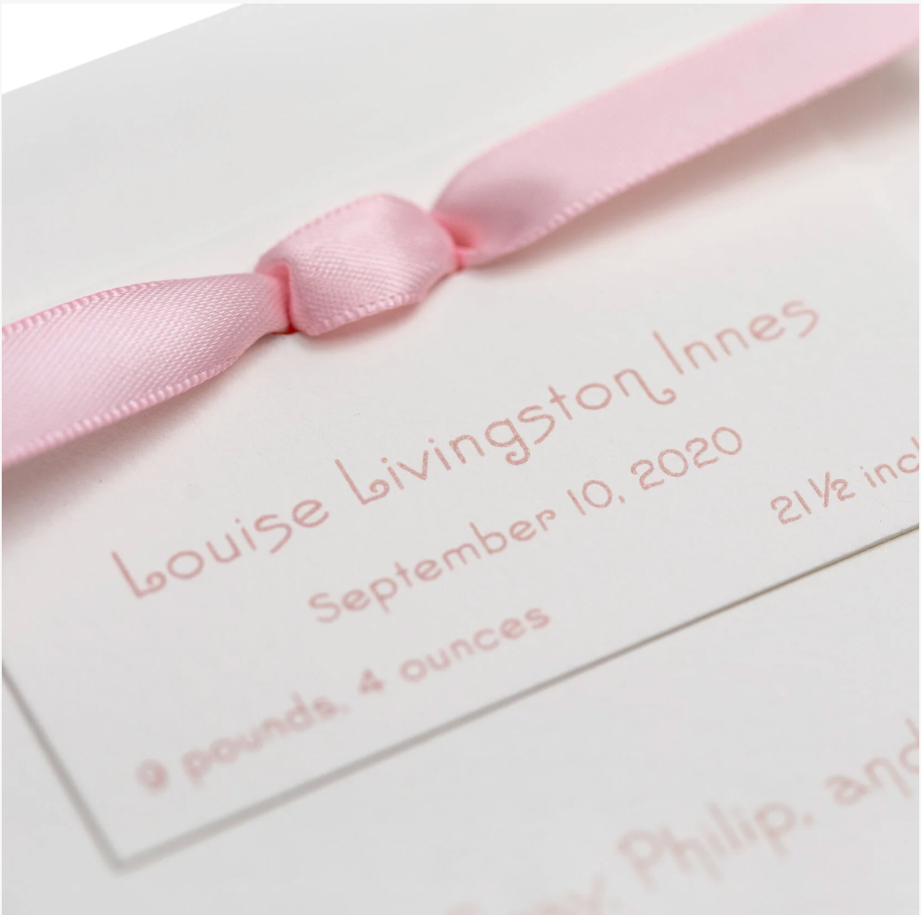 Louise Birth Announcement (Ribbon)