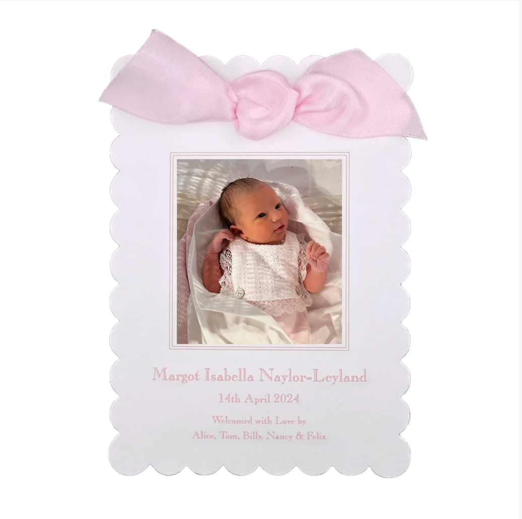 Teddy Birth Announcement (Ribbon)