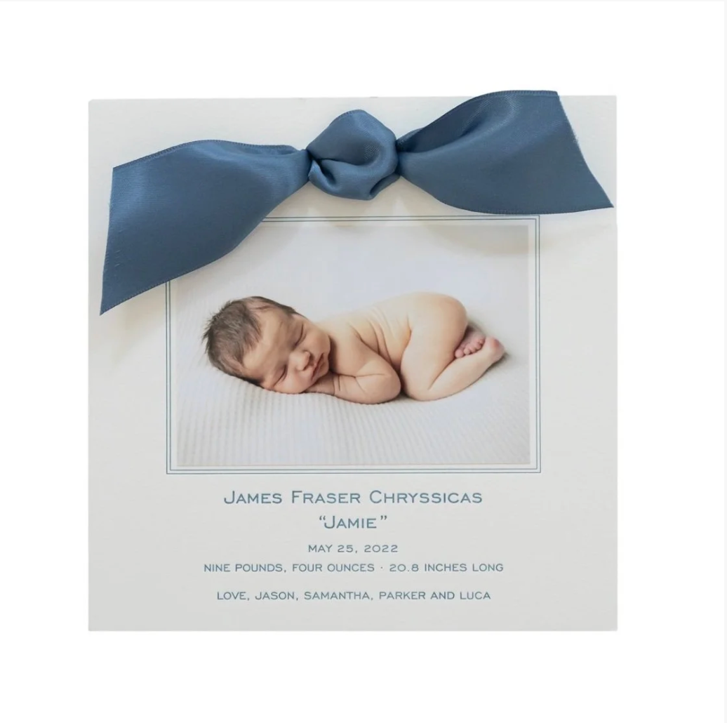 Teddy Birth Announcement (Ribbon)