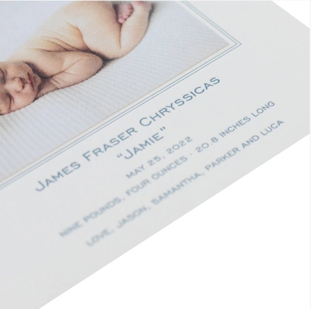 Teddy Birth Announcement (Ribbon)