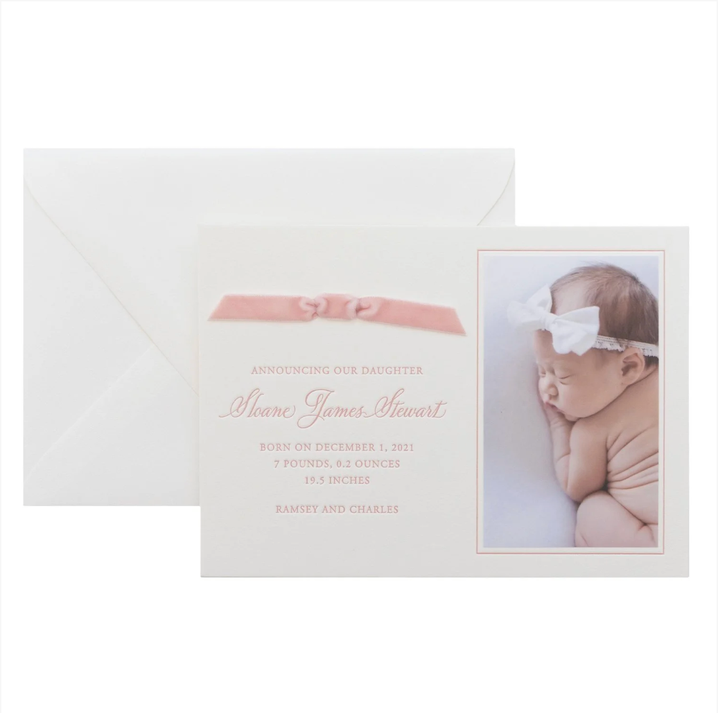 Sloane Birth Announcement (Ribbon)