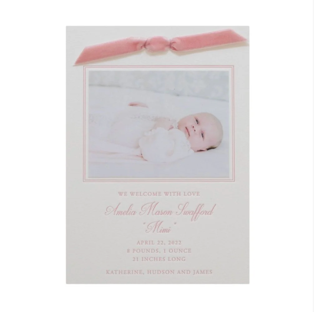 Mimi Birth Announcement (Ribbon)