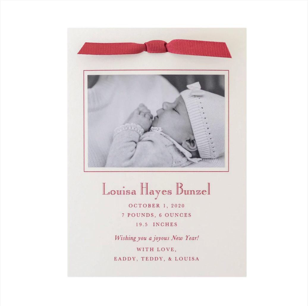 Louisa Birth Announcement (Ribbon)