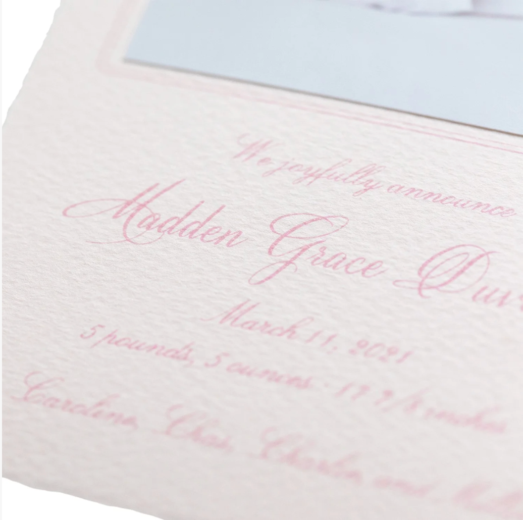Madden Birth Announcement (Ribbon)