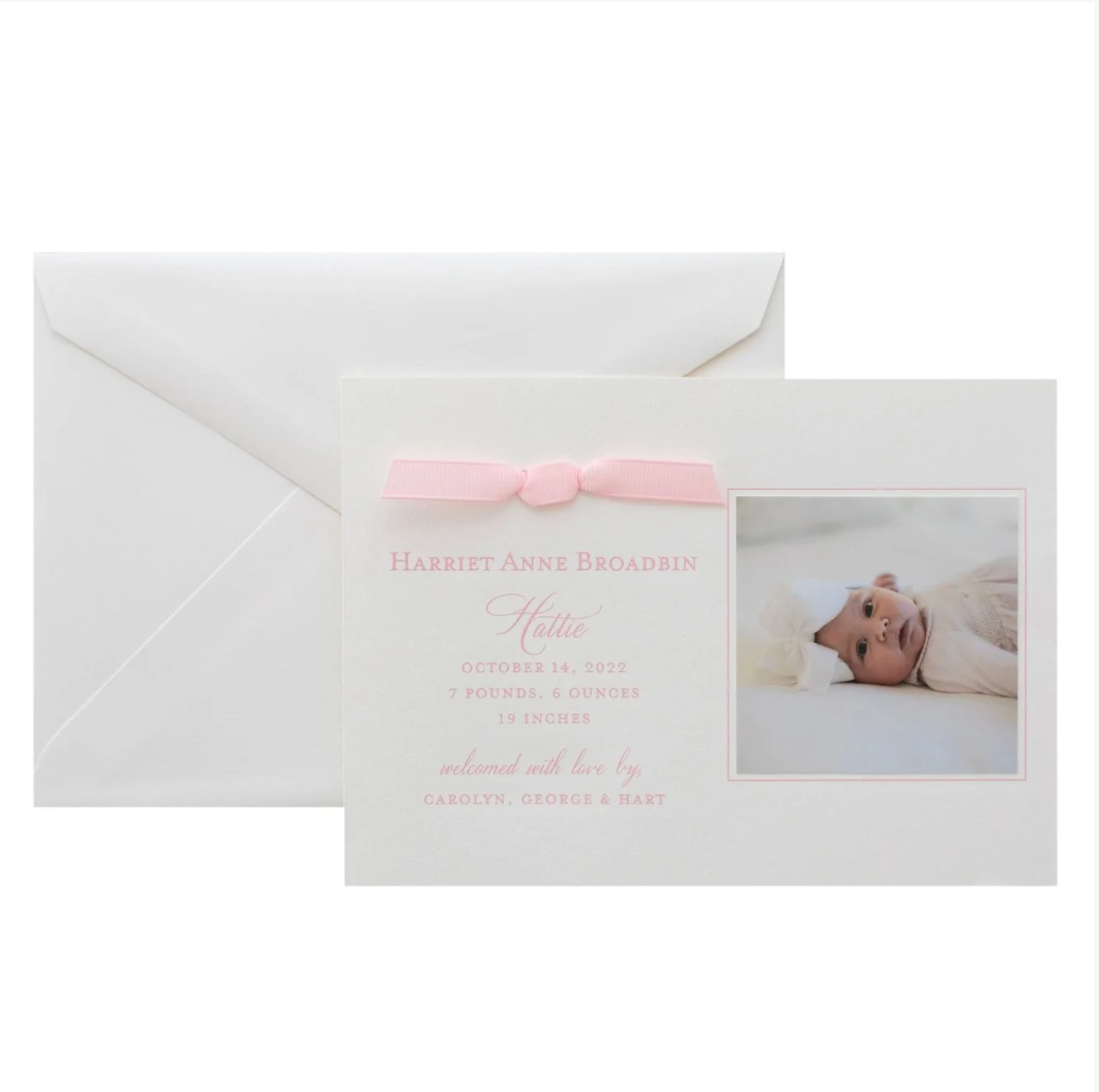 Sloane Birth Announcement (Ribbon)