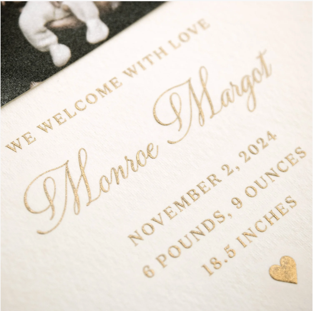 Monroe Birth Announcement (Ribbon)