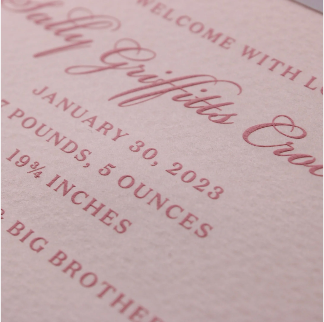 Griffitts Birth Announcement (Ribbon)