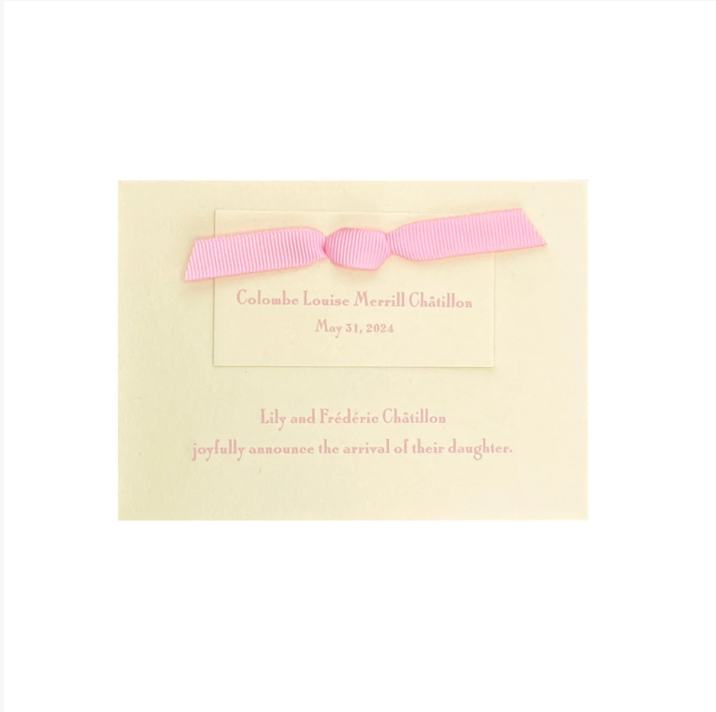 Petite Birth Announcement (Ribbon)