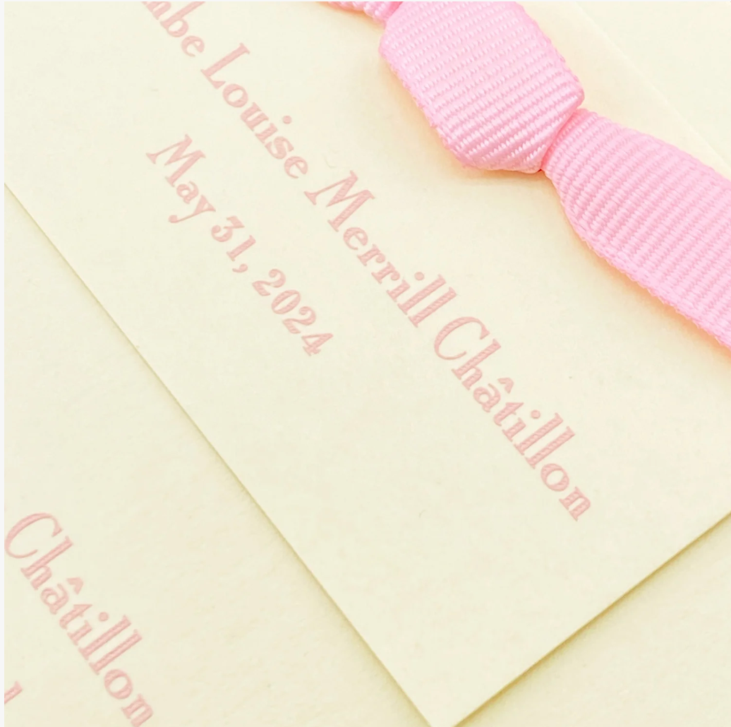 Petite Birth Announcement (Ribbon)