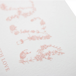 Floral Monogram Birth Announcement