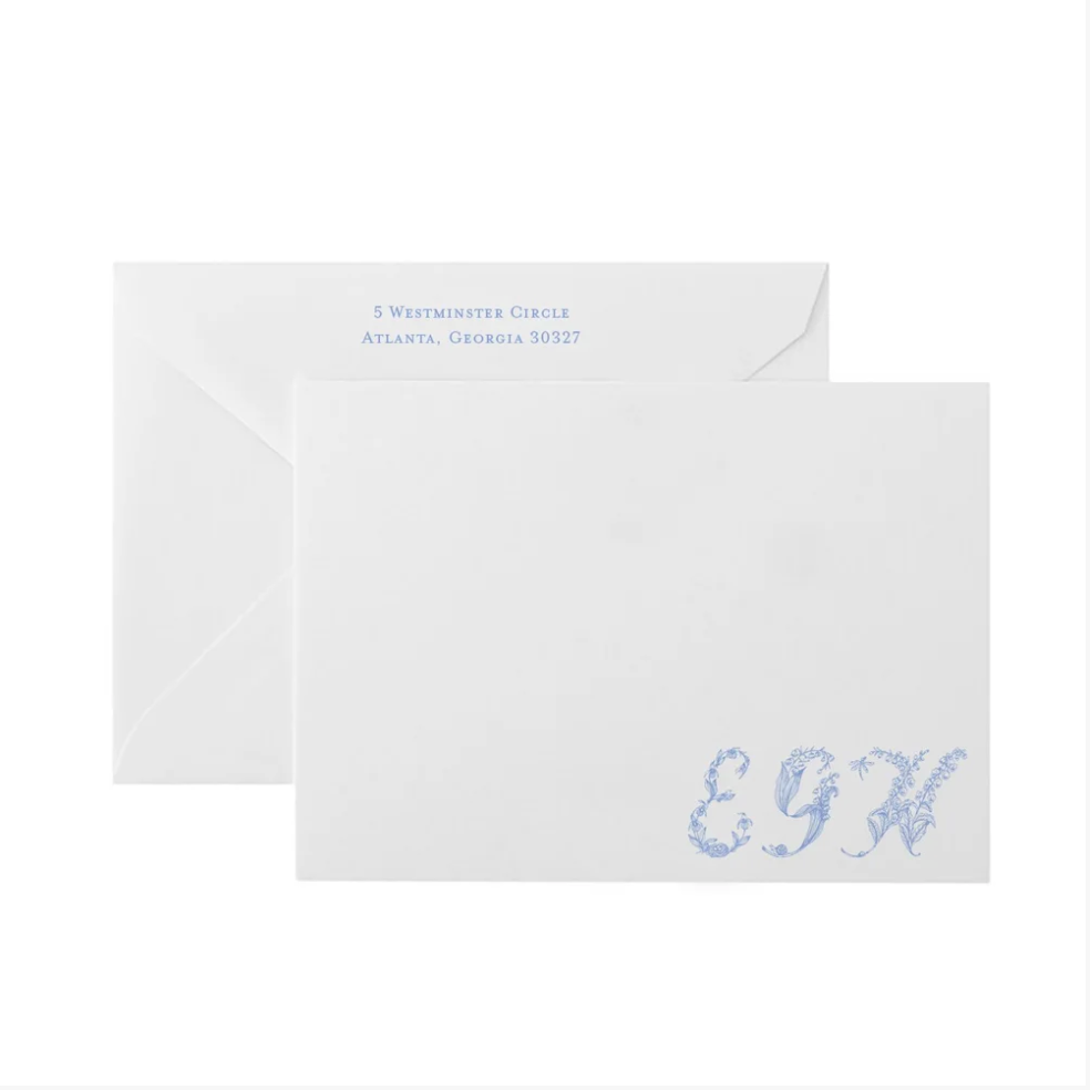 Floral Monogram Stationery