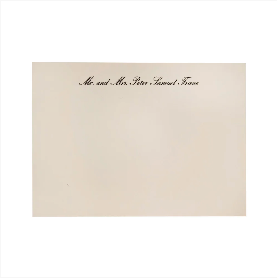Classic Script Stationery