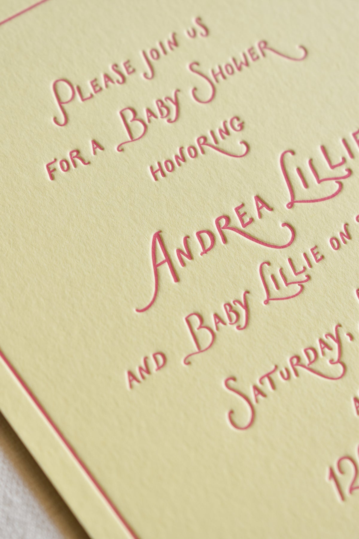 Lillie Shower Invitation