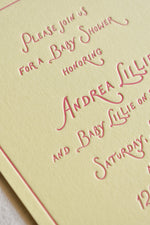 Lillie Shower Invitation