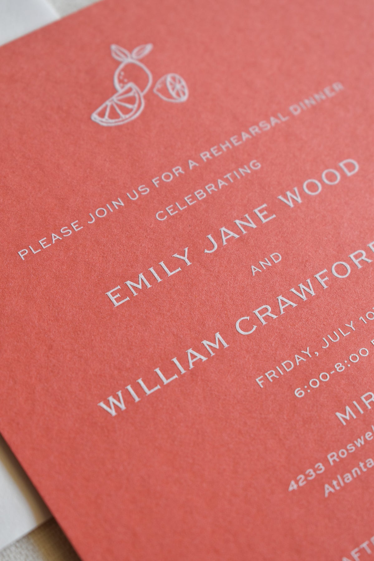 Wood Dinner Invitation