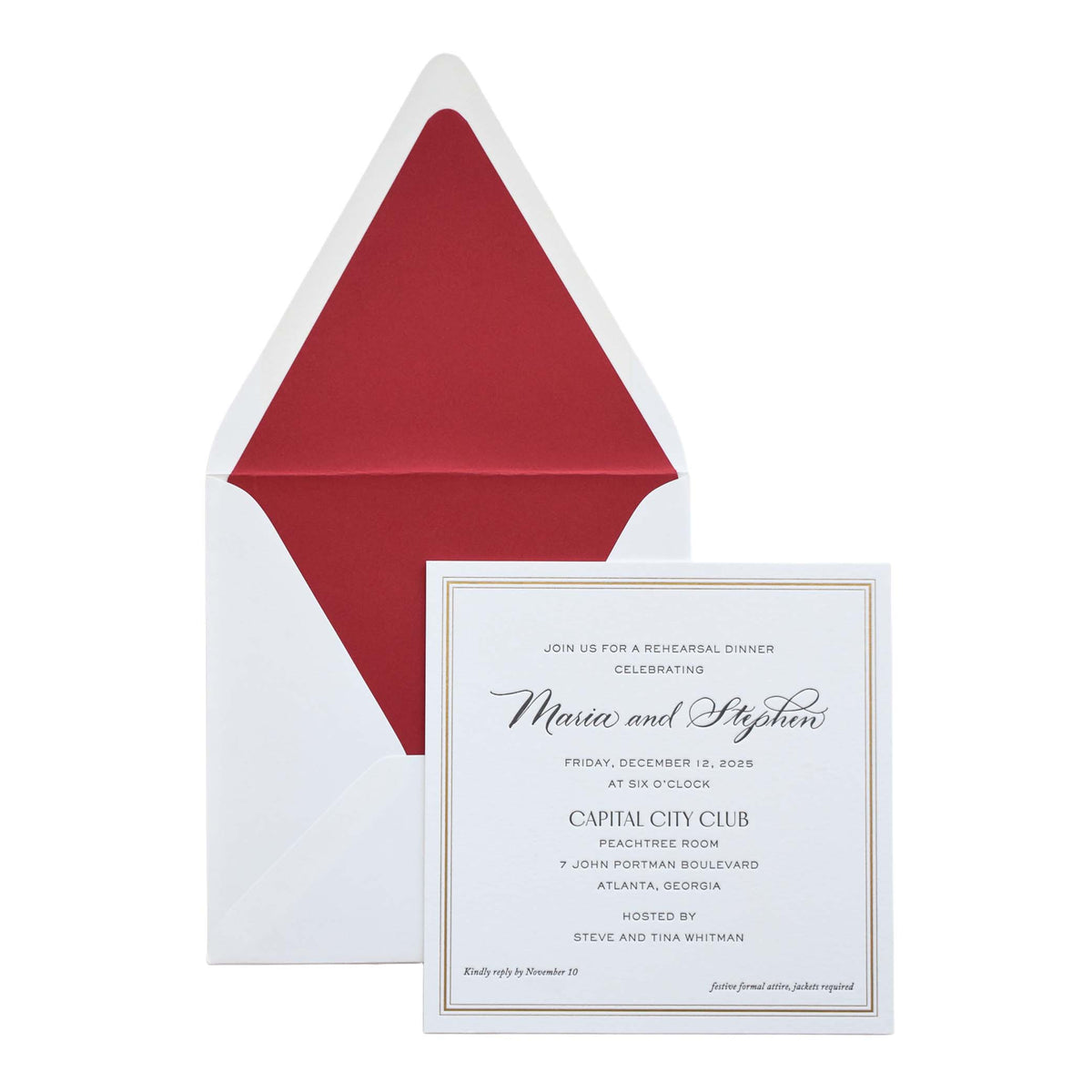 Whitman Dinner Invitation
