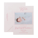 Mary Claire Birth Announcement (Custom Calligraphy Name and Monogram)