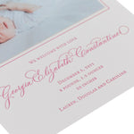 Mary Claire Birth Announcement (Custom Calligraphy Name and Monogram)